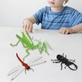 Maxbell 3Pcs Paper Crafts DIY Kits Dragonfly Model Home Office Decoration Handmade