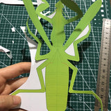 Maxbell 3Pcs Paper Crafts DIY Kits Dragonfly Model Home Office Decoration Handmade