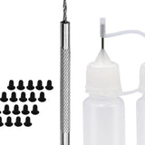 Maxbell Pin Vise Hand Drills DIY Rotary Tool 10ml Empty Oil Bottle Wood Metal Walnut