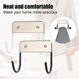 Maxbell Home Ironing Board Holder Wall Hanging Removable for Home Door Bathroom Black