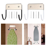 Maxbell Home Ironing Board Holder Wall Hanging Removable for Home Door Bathroom Black