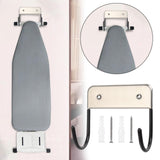 Maxbell Home Ironing Board Holder Wall Hanging Removable for Home Door Bathroom Black