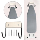 Maxbell Home Ironing Board Holder Wall Hanging Removable for Home Door Bathroom Black