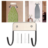 Maxbell Home Ironing Board Holder Wall Hanging Removable for Home Door Bathroom Black