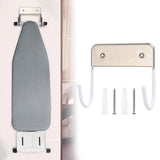 Maxbell Home Ironing Board Holder Wall Hanging Removable for Home Door Bathroom White