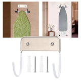 Maxbell Home Ironing Board Holder Wall Hanging Removable for Home Door Bathroom White