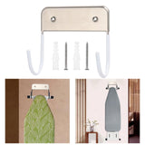 Maxbell Home Ironing Board Holder Wall Hanging Removable for Home Door Bathroom White