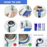 Maxbell 3x Silicone Mugs Wrap Tumbler Wrap Clamp Bottle Fixture for Sublimation