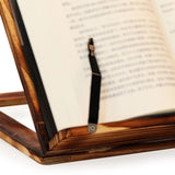Maxbell Wooden Book Stand with Page Paper Clip Page Holders Kitchen Textbook iron