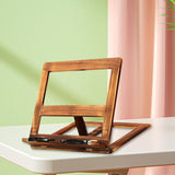 Maxbell Wooden Book Stand with Page Paper Clip Page Holders Kitchen Textbook iron