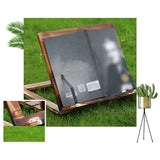 Maxbell Wooden Book Stand with Page Paper Clip Page Holders Kitchen Textbook iron