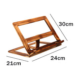 Maxbell Wooden Book Stand with Page Paper Clip Page Holders Kitchen Textbook wood