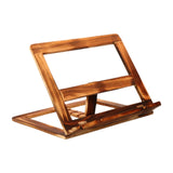 Maxbell Wooden Book Stand with Page Paper Clip Page Holders Kitchen Textbook wood