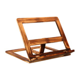 Maxbell Wooden Book Stand with Page Paper Clip Page Holders Kitchen Textbook wood