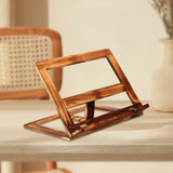 Maxbell Wooden Book Stand with Page Paper Clip Page Holders Kitchen Textbook wood