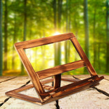 Maxbell Wooden Book Stand with Page Paper Clip Page Holders Kitchen Textbook wood