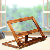 Maxbell Wooden Book Stand with Page Paper Clip Page Holders Kitchen Textbook wood