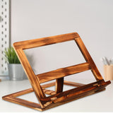 Maxbell Wooden Book Stand with Page Paper Clip Page Holders Kitchen Textbook wood
