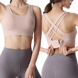 Maxbell Sports Bra Removable Cups Loungewear Yoga Vest for Gym Running L