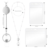 Maxbell Retractable Lanyards with Name Badge Holder Beaded Lanyard for ID Badges
