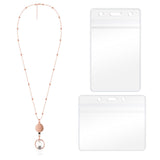 Maxbell Retractable Lanyards with Name Badge Holder Beaded Lanyard for ID Badges