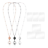 Maxbell Retractable Lanyards with Name Badge Holder Beaded Lanyard for ID Badges