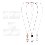 Maxbell Retractable Lanyards with Name Badge Holder Beaded Lanyard for ID Badges