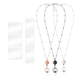 Maxbell Retractable Lanyards with Name Badge Holder Beaded Lanyard for ID Badges