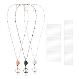 Maxbell Retractable Lanyards with Name Badge Holder Beaded Lanyard for ID Badges