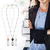 Maxbell Retractable Lanyards with Name Badge Holder Beaded Lanyard for ID Badges