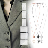 Maxbell Retractable Lanyards with Name Badge Holder Beaded Lanyard for ID Badges