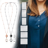 Maxbell Retractable Lanyards with Name Badge Holder Beaded Lanyard for ID Badges