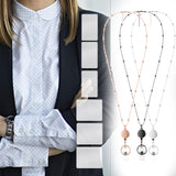 Maxbell Retractable Lanyards with Name Badge Holder Beaded Lanyard for ID Badges