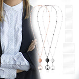 Maxbell Retractable Lanyards with Name Badge Holder Beaded Lanyard for ID Badges