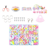 Maxbell Kids Beads Set Jewelry Making with Storage Box DIY Colorful for Necklace Style B