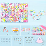 Maxbell Kids Beads Set Jewelry Making with Storage Box DIY Colorful for Necklace Style B