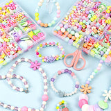 Maxbell Kids Beads Set Jewelry Making with Storage Box DIY Colorful for Necklace Style B