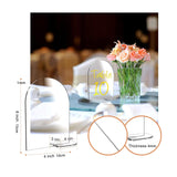 Maxbell 5x Arch Acrylic Table Sign Seating Cards for Wedding Centerpiece Decoration