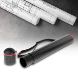 Maxbell Expanding Document Poster Storage Tube with Shoulder Strap for Picture Black
