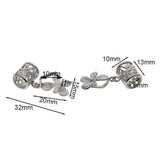 Maxbell 6x Metal Pinch Bails Pinch Clips for Jewelry Making Buckles DIY Necklace