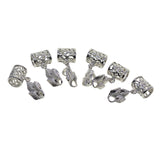 Maxbell 6x Leaf Pinch Bails Clamps Holder Materials for Charm Earring Jewelry Making