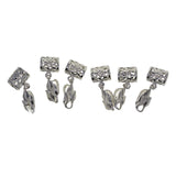 Maxbell 6x Leaf Pinch Bails Clamps Holder Materials for Charm Earring Jewelry Making