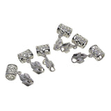 Maxbell 6x Leaf Pinch Bails Clamps Holder Materials for Charm Earring Jewelry Making