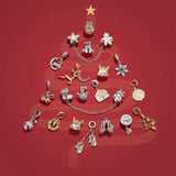 Maxbell Christmas Charms Pendant Bead Charms Hanging Craft Decoration Bracelet StyleL