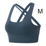 Maxbell Women Sports Bra Bra Cross Back Tank Tops for Workout Ladies M