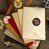 Maxbell 500x Happy New Year Stickers Happy New Year Labels for Crafts Gift Boxes Style B