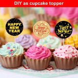 Maxbell 500x Happy New Year Stickers Happy New Year Labels for Crafts Gift Boxes Style B