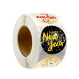 Maxbell 500x Happy New Year Stickers Happy New Year Labels for Crafts Gift Boxes Style B
