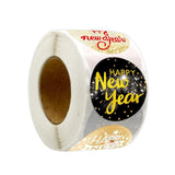 Maxbell 500x Happy New Year Stickers Happy New Year Labels for Crafts Gift Boxes Style B