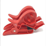 Maxbell 2Pcs Gift Paper Roll Holder Clip Tabletop Tape Dispenser Two Clamp Organizer Red